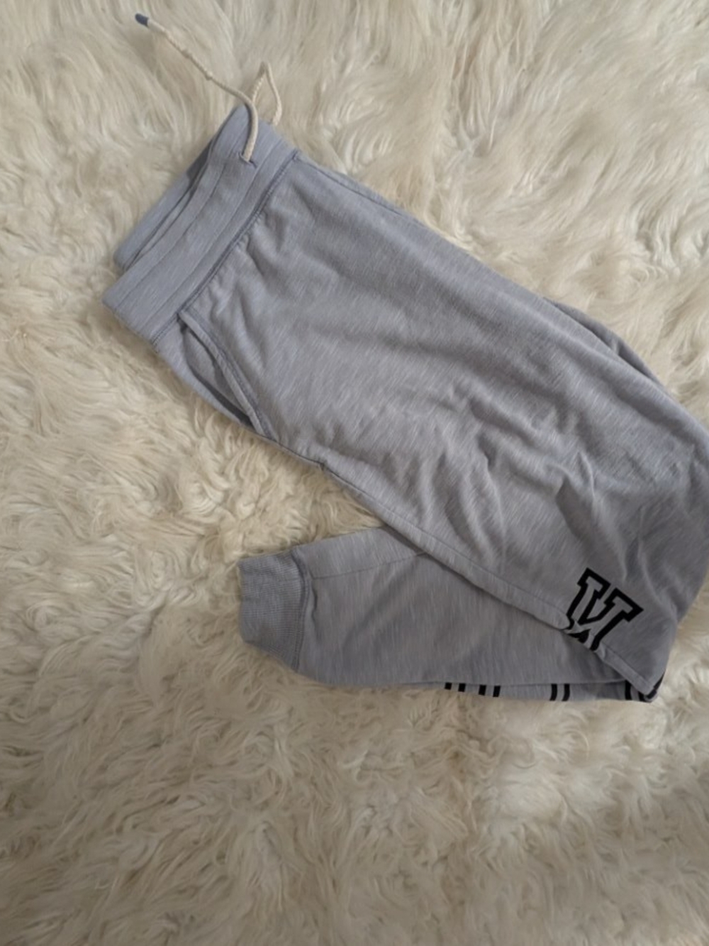 Kids Light Gray Jogger Pants with Drawstring